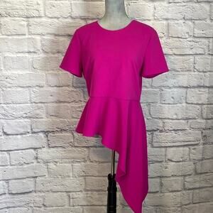 Vince Camuto peplum asymmetrical hem blouse